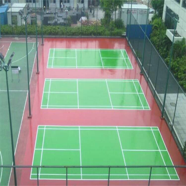 上海学校硅PU羽毛球场施工